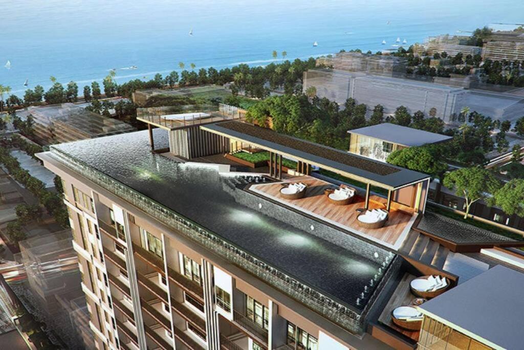 Rooftop Infinity Swimming Pool Thebase Condo Pattaya ภายนอก รูปภาพ